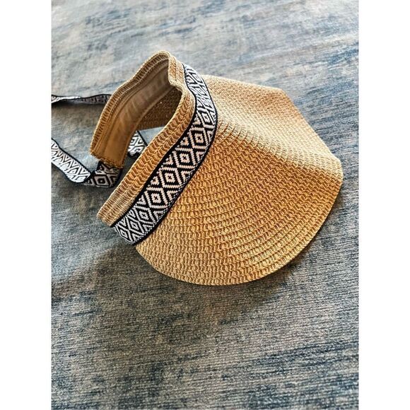 NWT! Aynil Foldable Straw Sun Visor - Picture 2 of 7